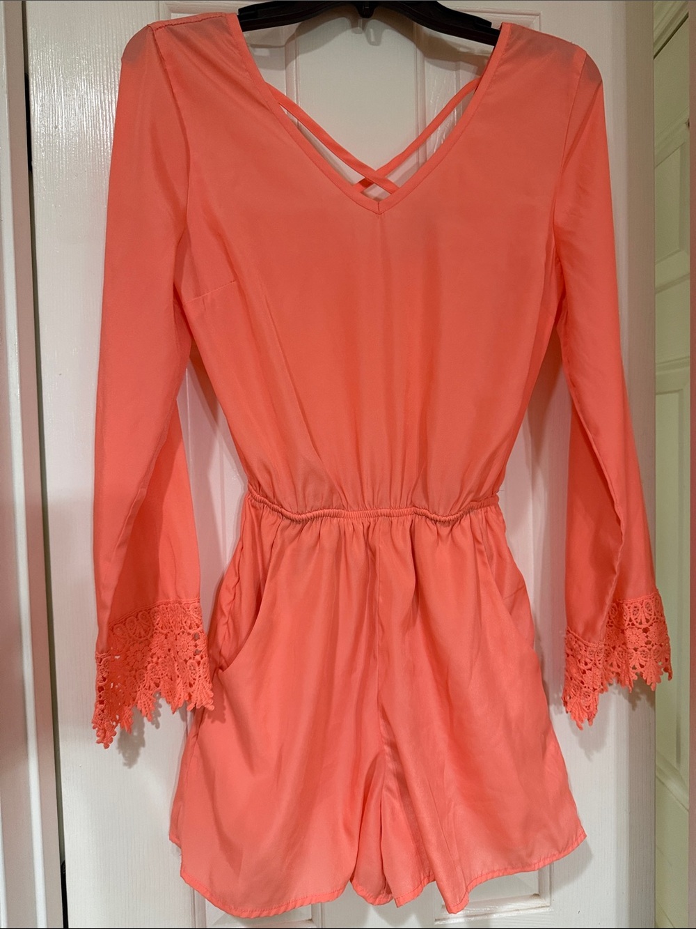 Accidentally In Love Coral Romper